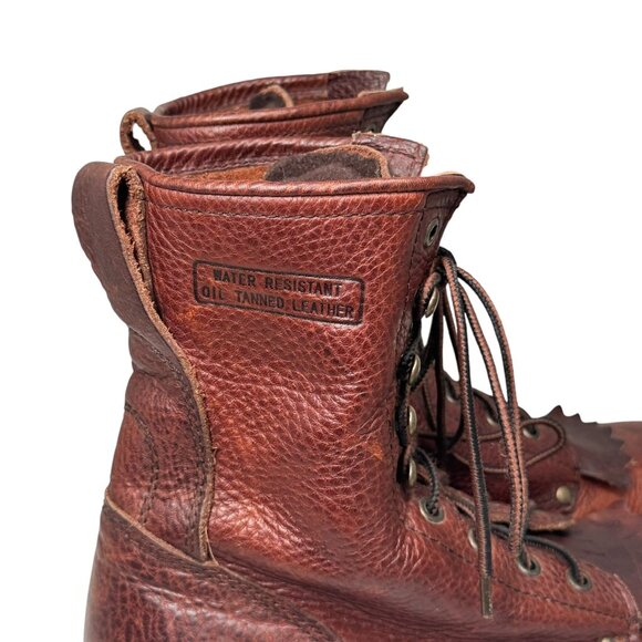 Ad-Tec 1173 Packer Boot Mens Sz 10M Brown Leather Lace Up Workwear Kiltie Logger - Picture 7 of 14